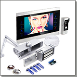 Комплект: цветной видеодомофон HDcom S-104 и электромагнитный замок Power Lock 400G